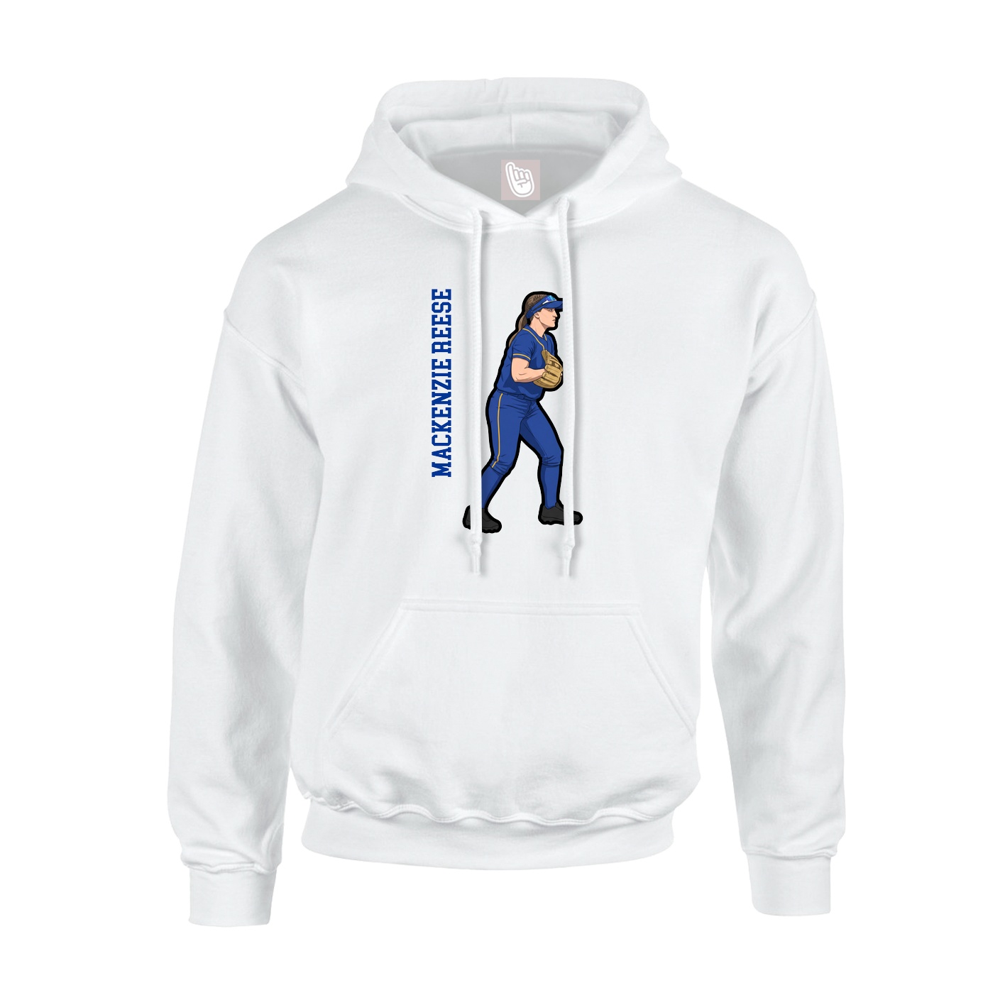 Hoodie — Name Vertical in White
