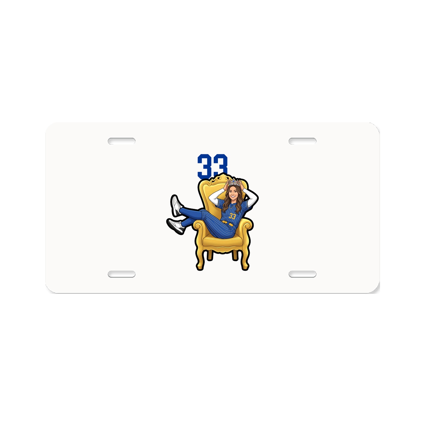License Plate — Number Top in Classic