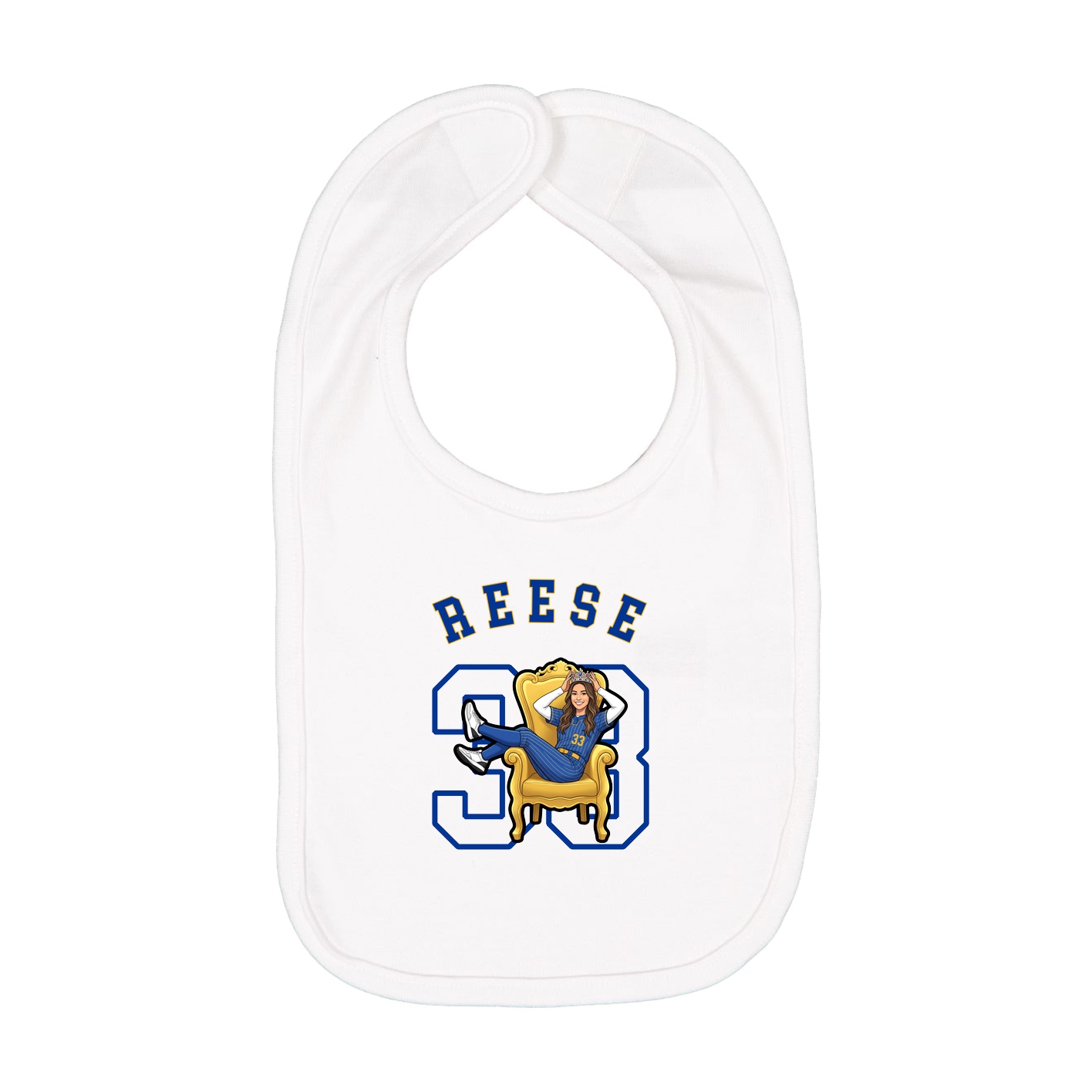 Infant Bib — Shirsey Arch in White