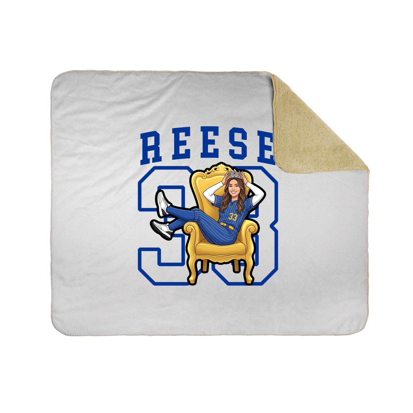 50x60 Sherpa Lined Throw Blanket
