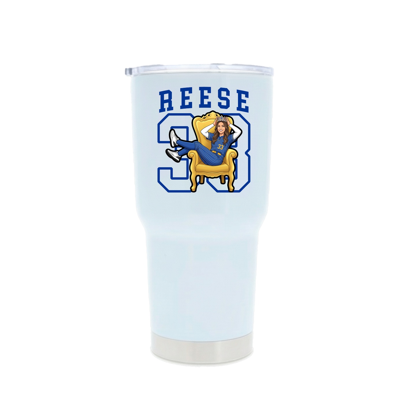 30oz Stainless Steel Tumbler — Shirsey in White