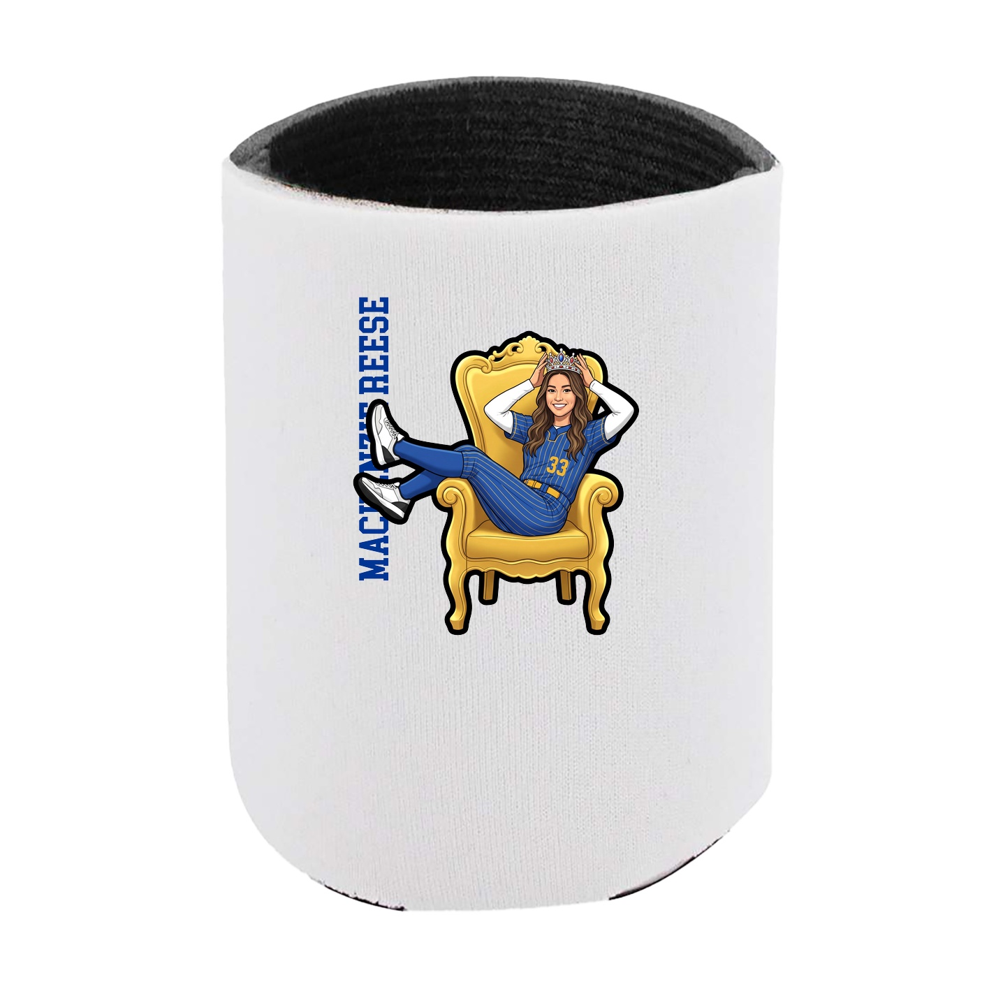 Can Holder — Name Vertical in White