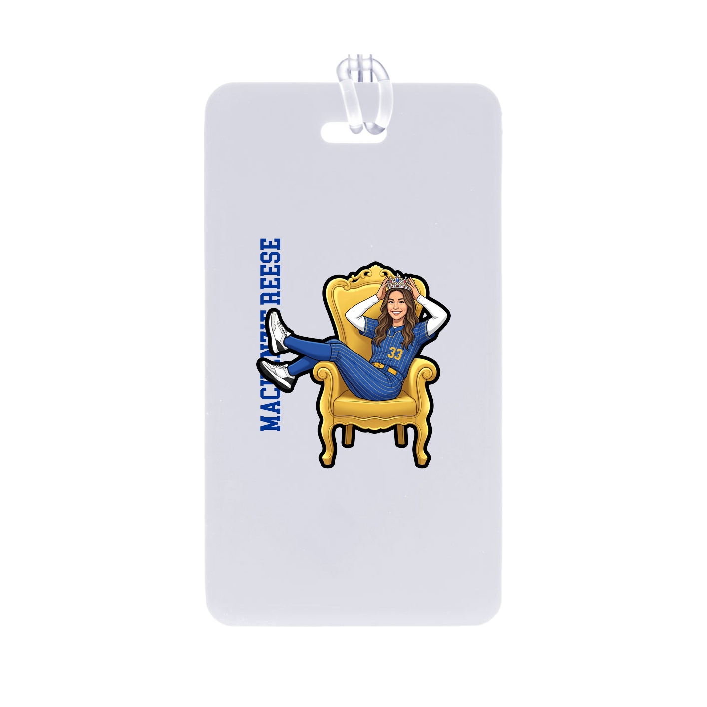 Bag Tag — Name Vertical in Classic