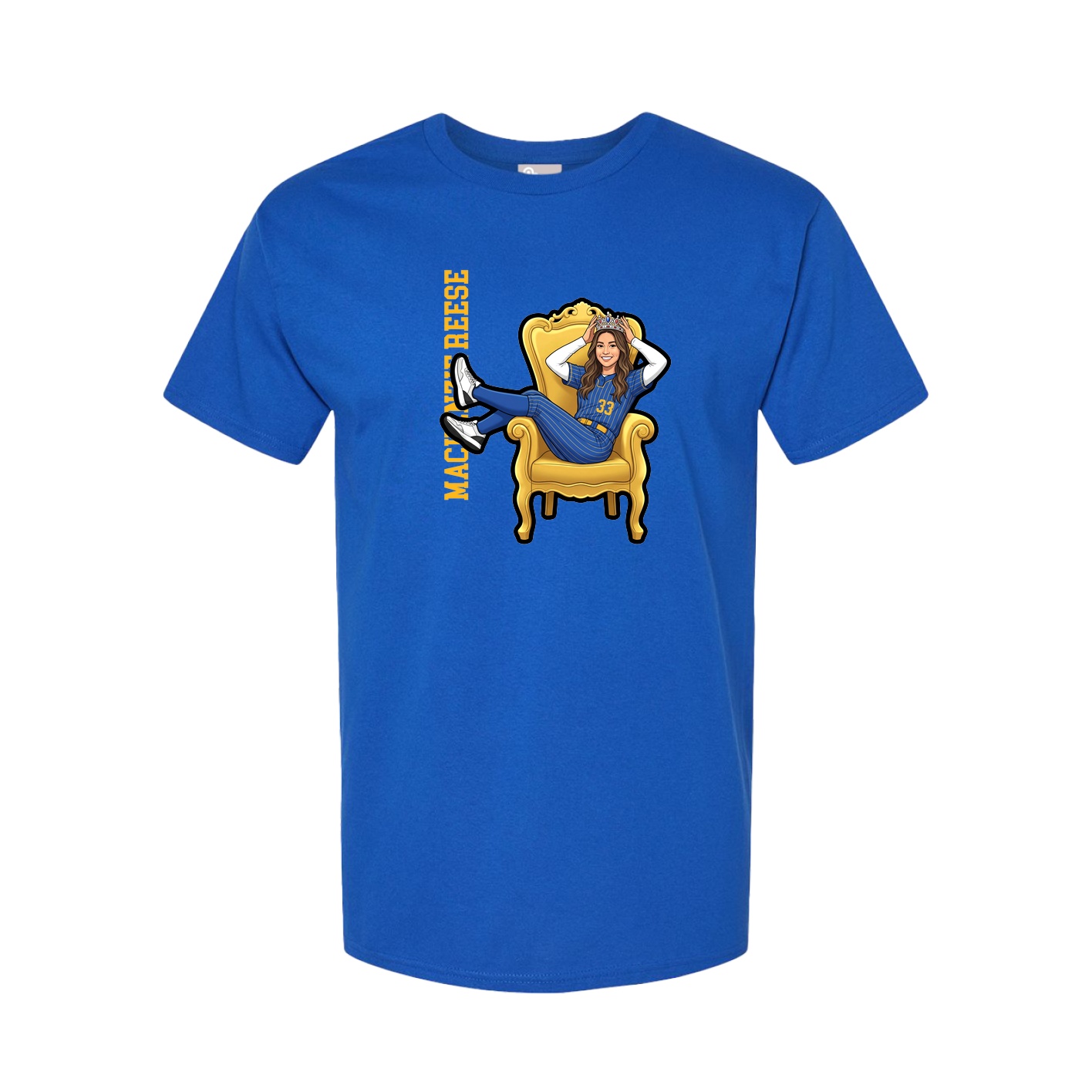 Tee — Name Vertical in Royal