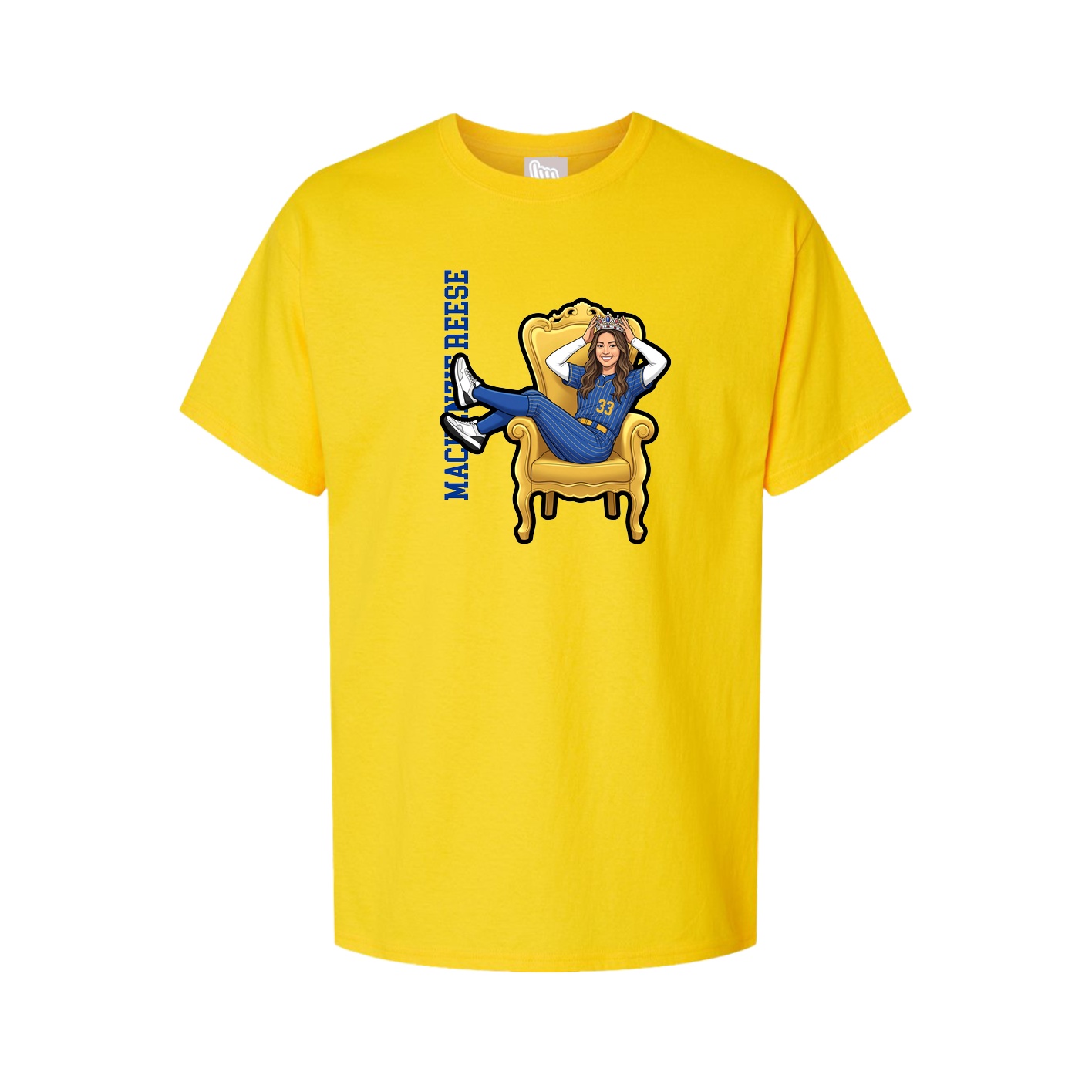 Youth Tee — Name Vertical in Gold