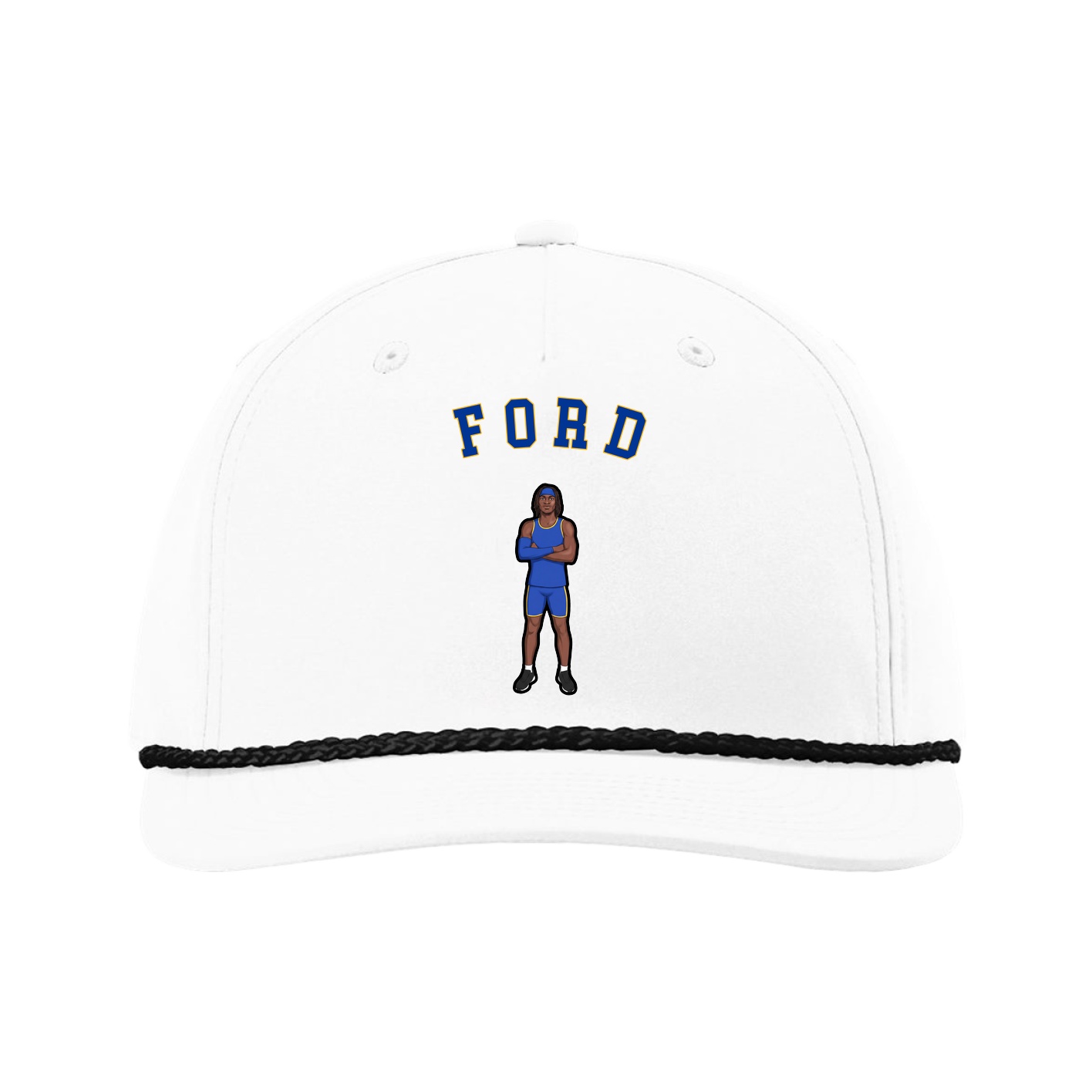 Five-Panel Classic Rope Cap — Shirsey Arch in White