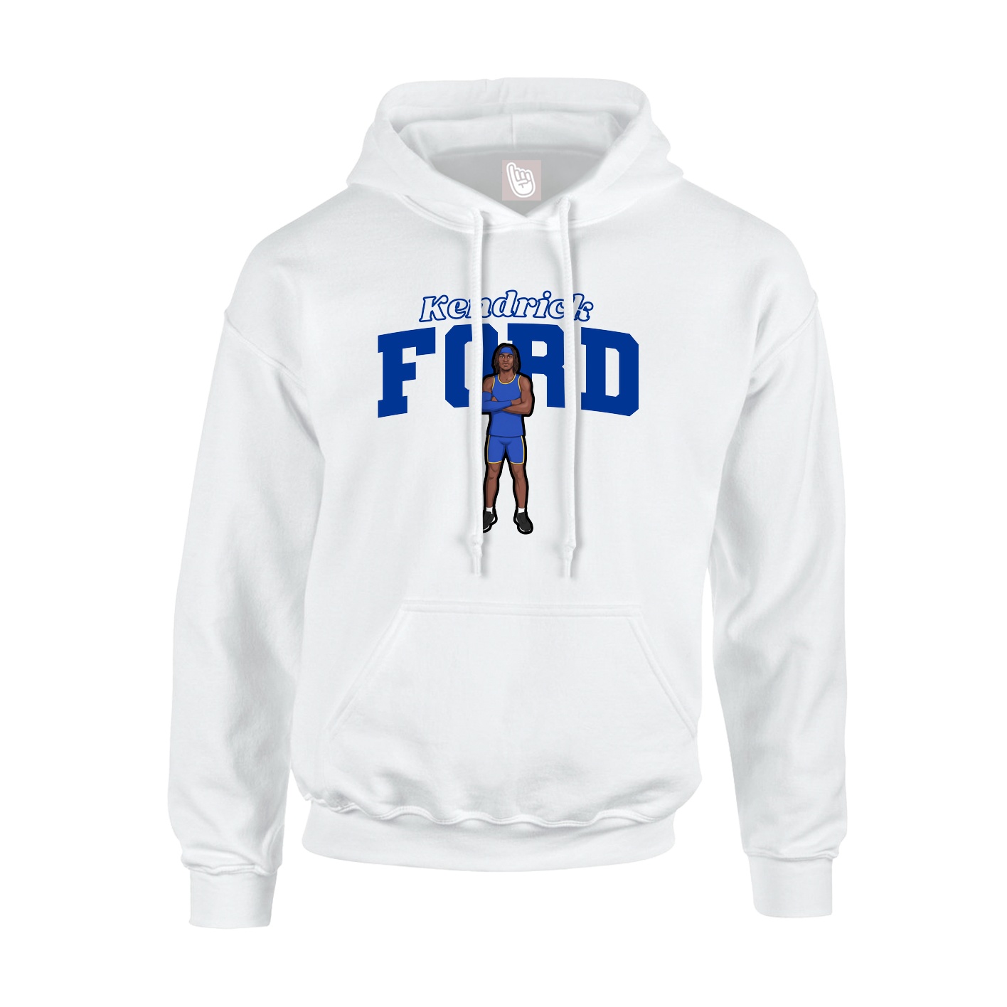 Hoodie — Name Arch in White