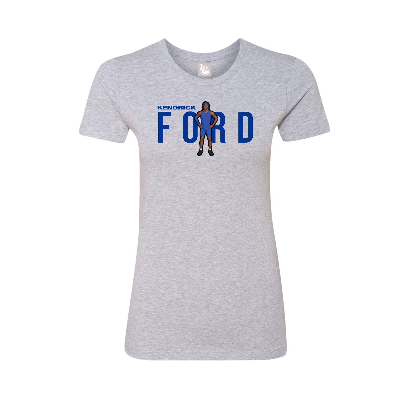 Fitted Women's Tee — Player Name in Grey