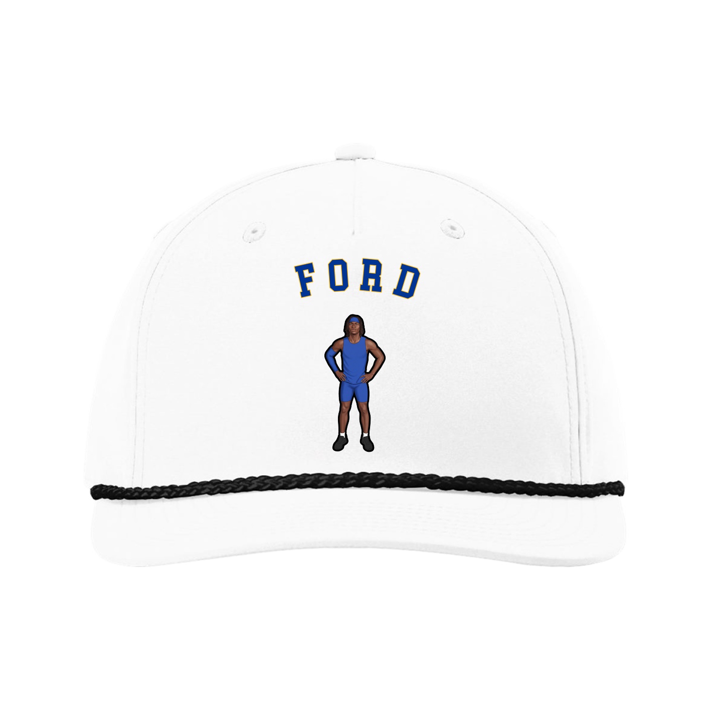 Five-Panel Classic Rope Cap — Shirsey Arch in White