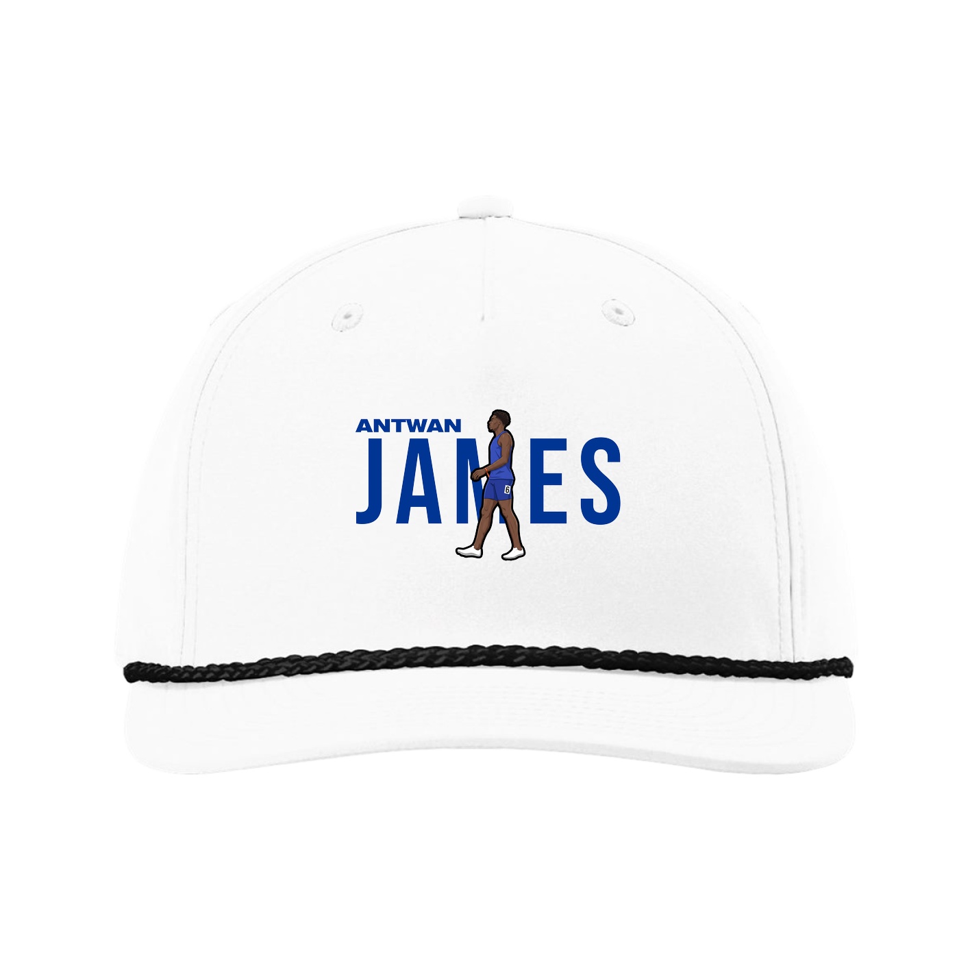 Five-Panel Classic Rope Cap — Player Name in White