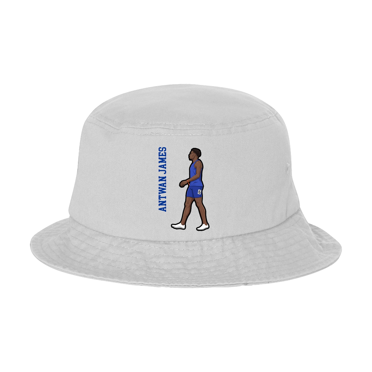Bucket Cap — Name Vertical in White
