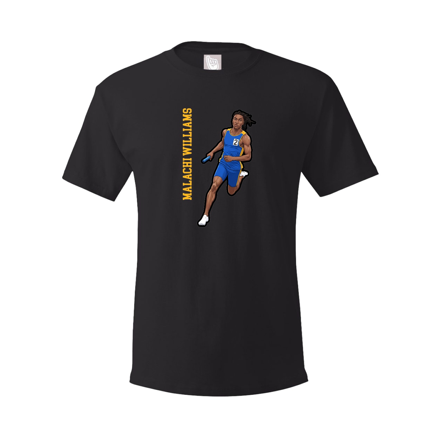 Tee — Name Vertical in Black