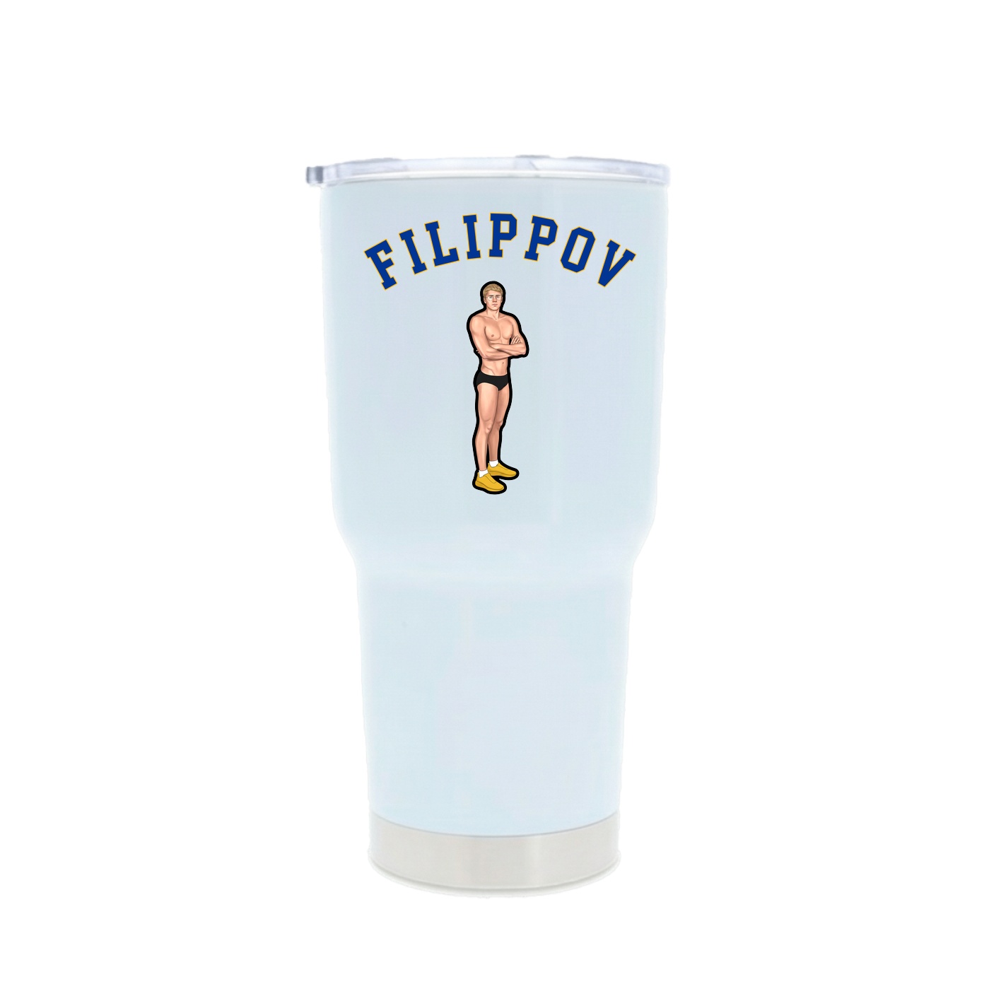 30oz Stainless Steel Tumbler — Shirsey Arch in White