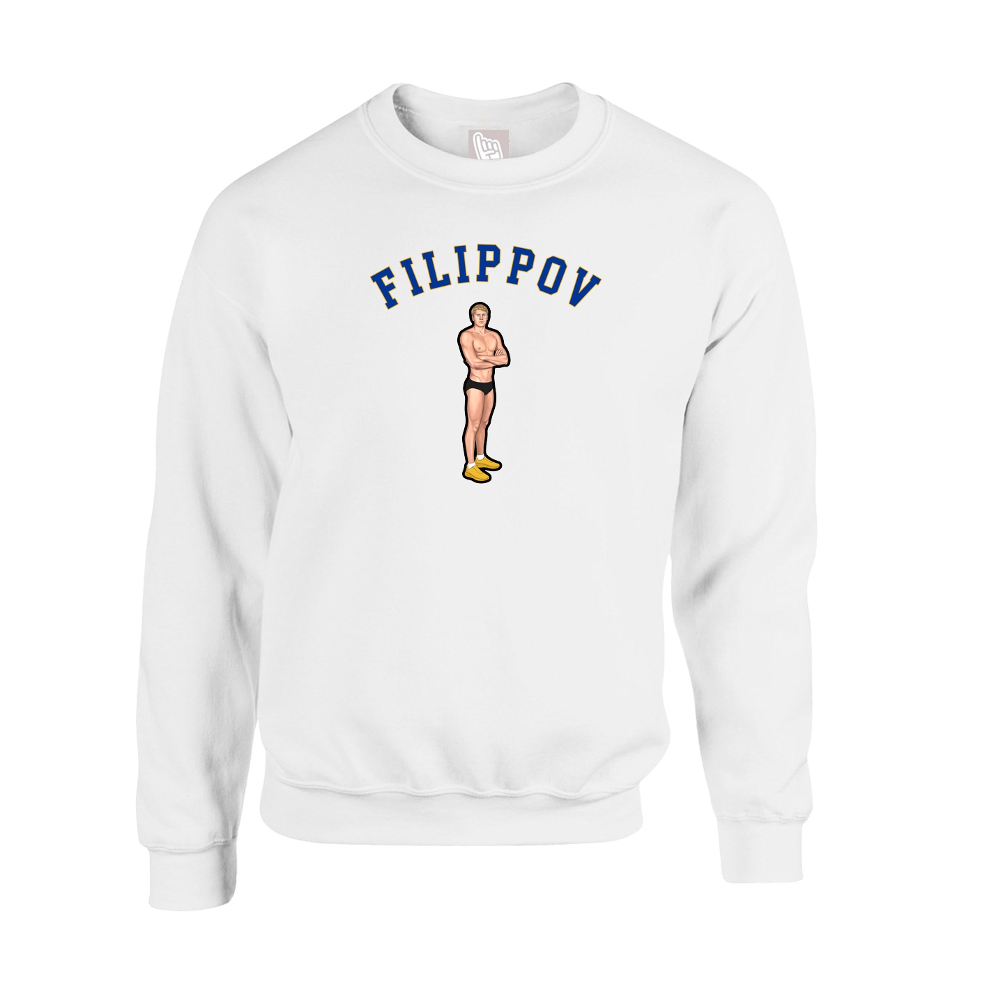 Fleece Crew — Shirsey Arch in White