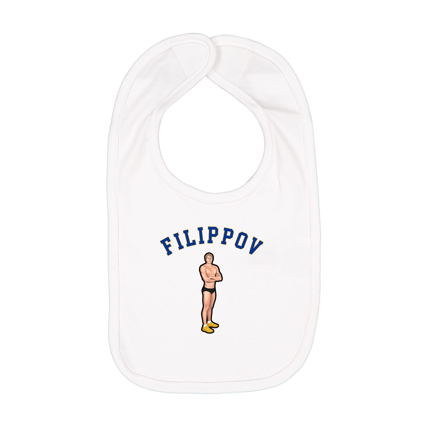 Infant Bib — Shirsey Arch in White