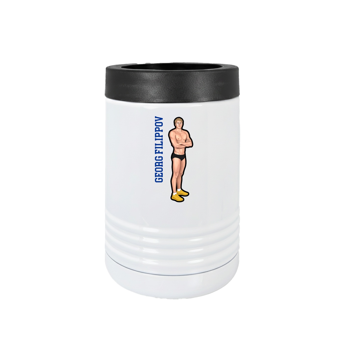 Beverage Holder — Name Vertical in White