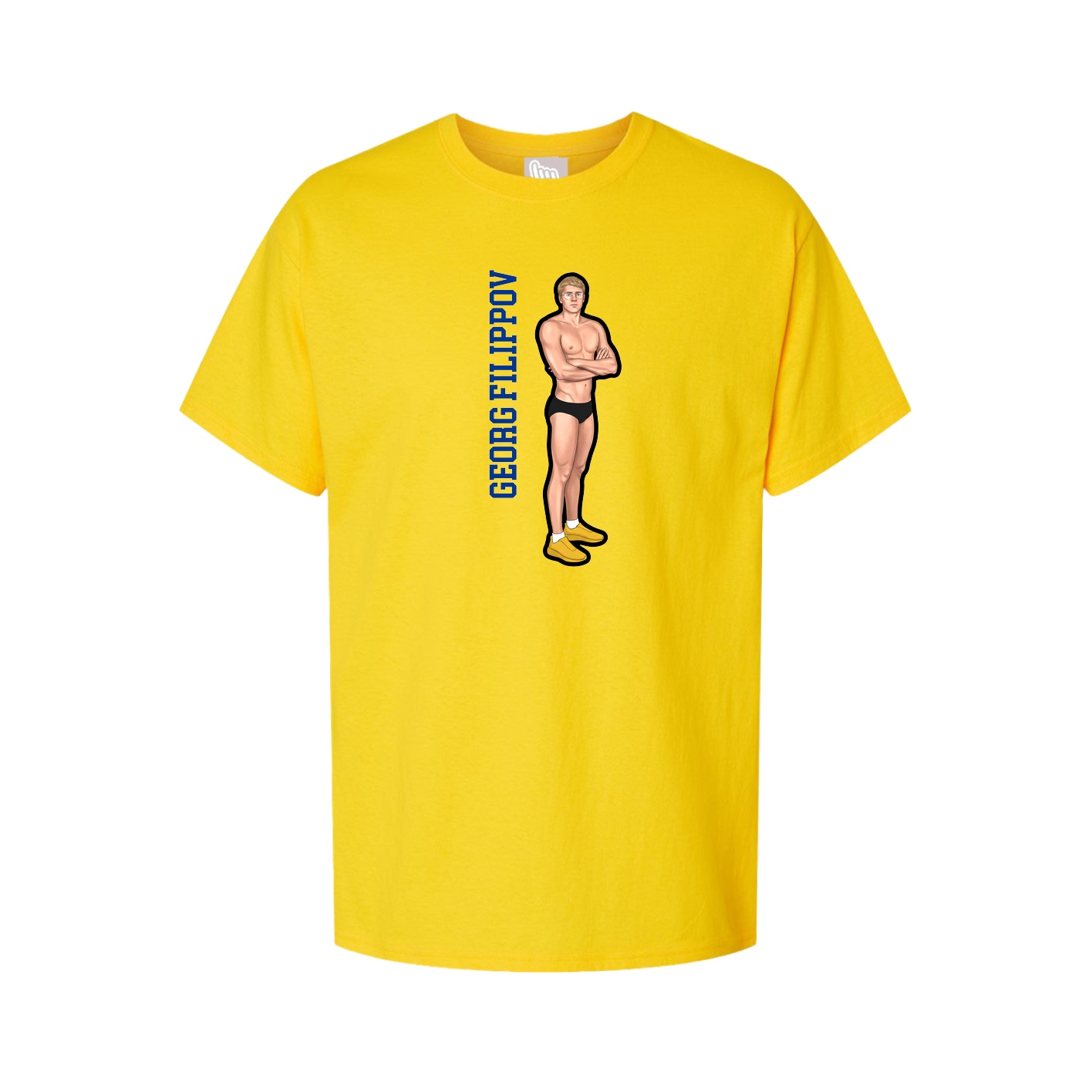Youth Tee — Name Vertical in Gold