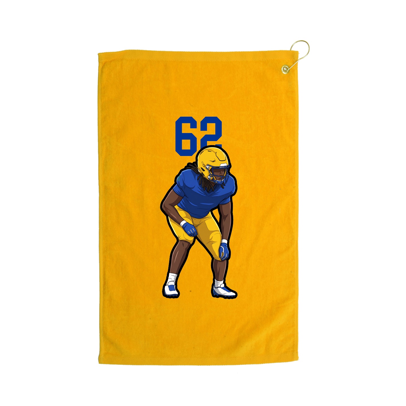 Golf Towel — Number Top in Gold