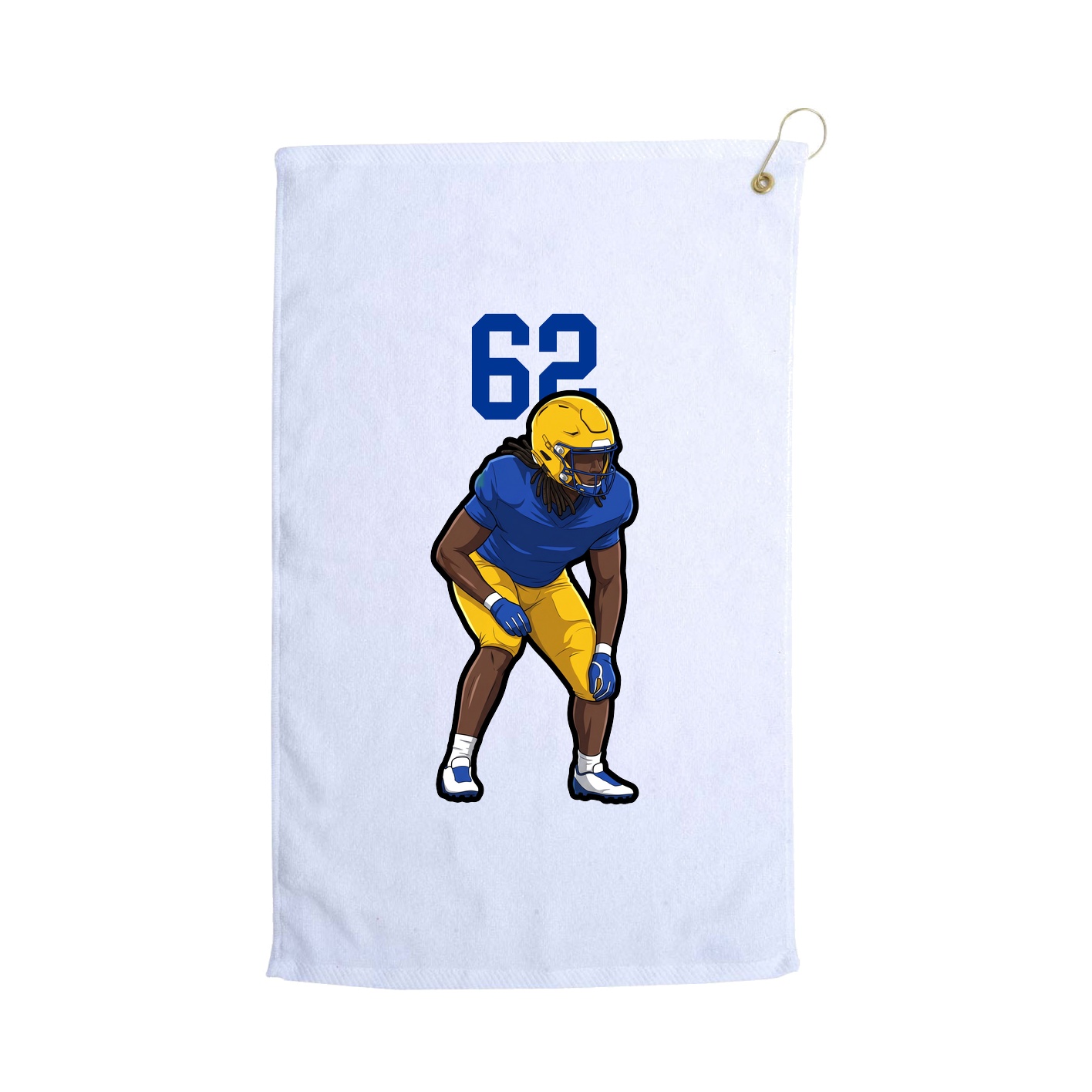 Golf Towel — Number Top in White