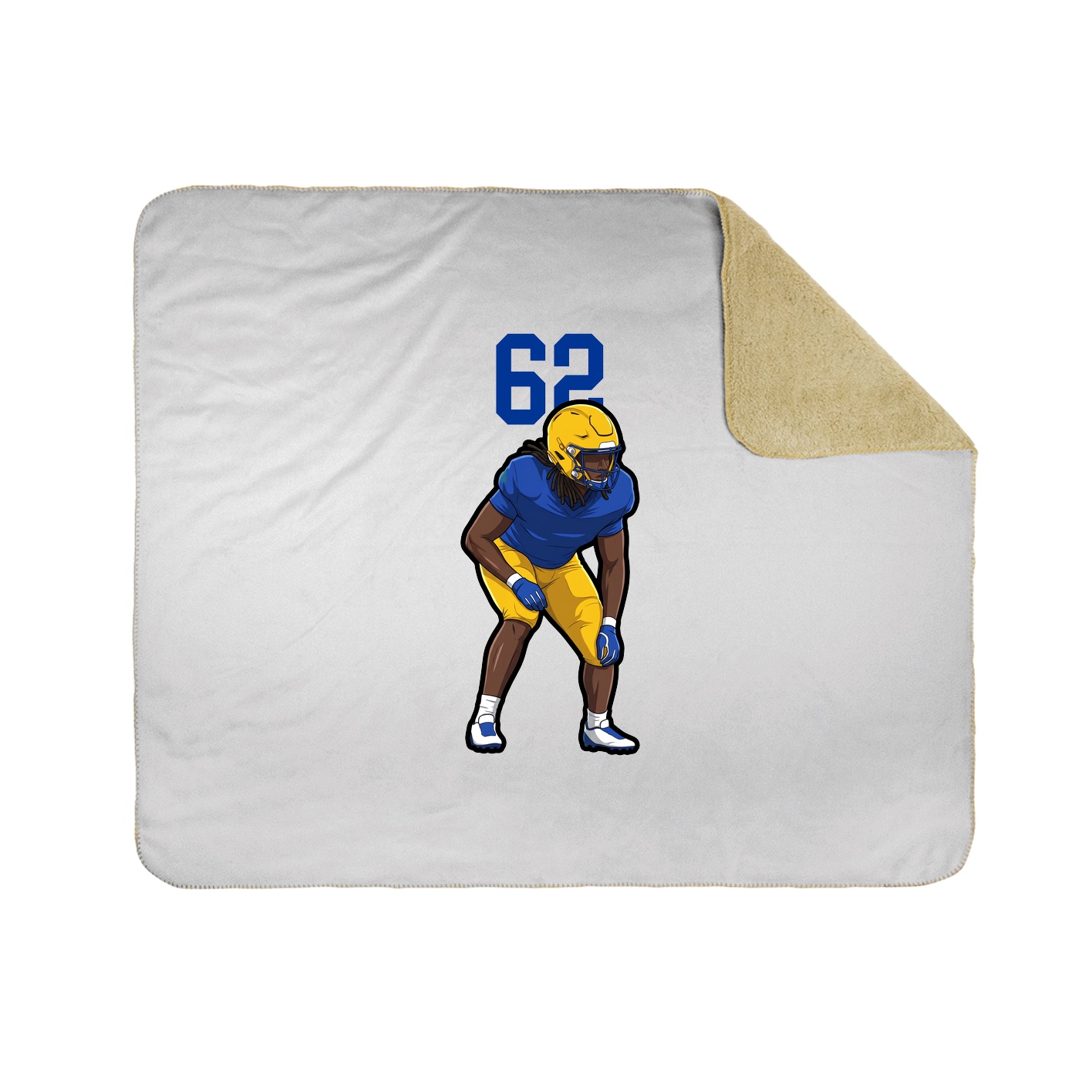 Throw Blanket — Number Top in White