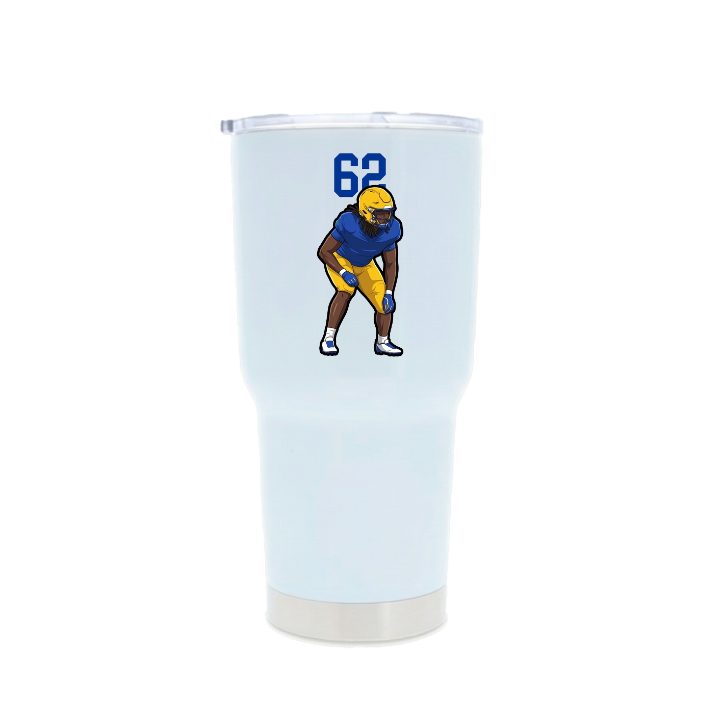 30oz Stainless Steel Tumbler — Number Top in White