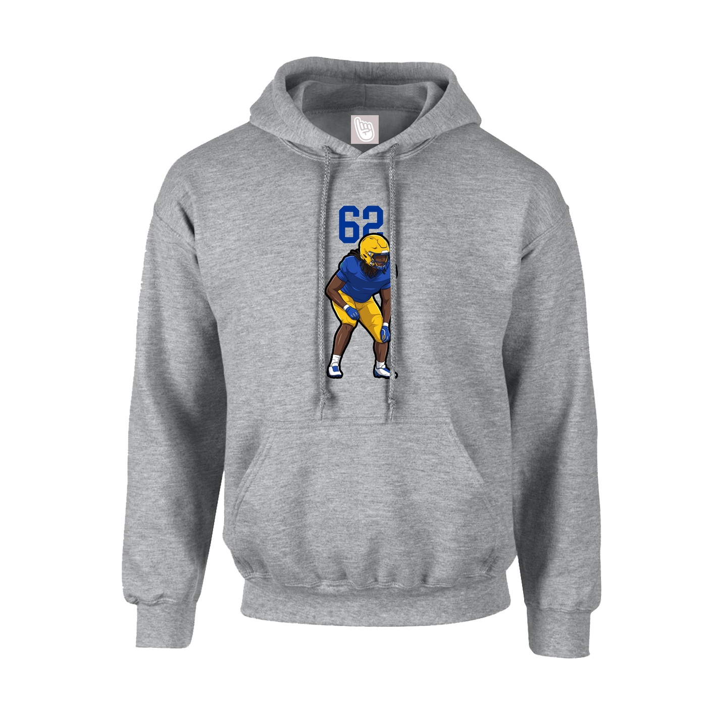 Youth Hoodie — Number Top in Grey