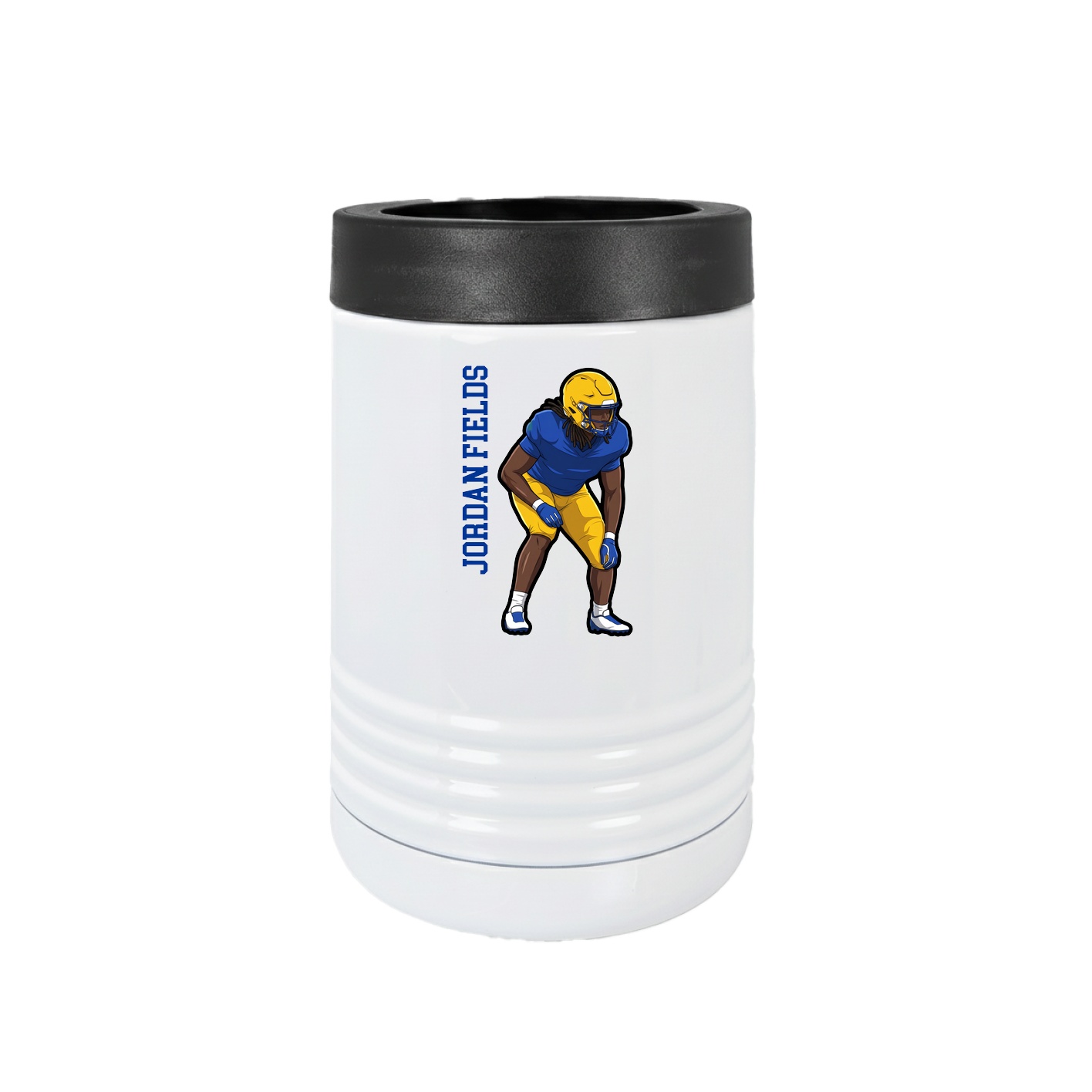 Beverage Holder — Name Vertical in White