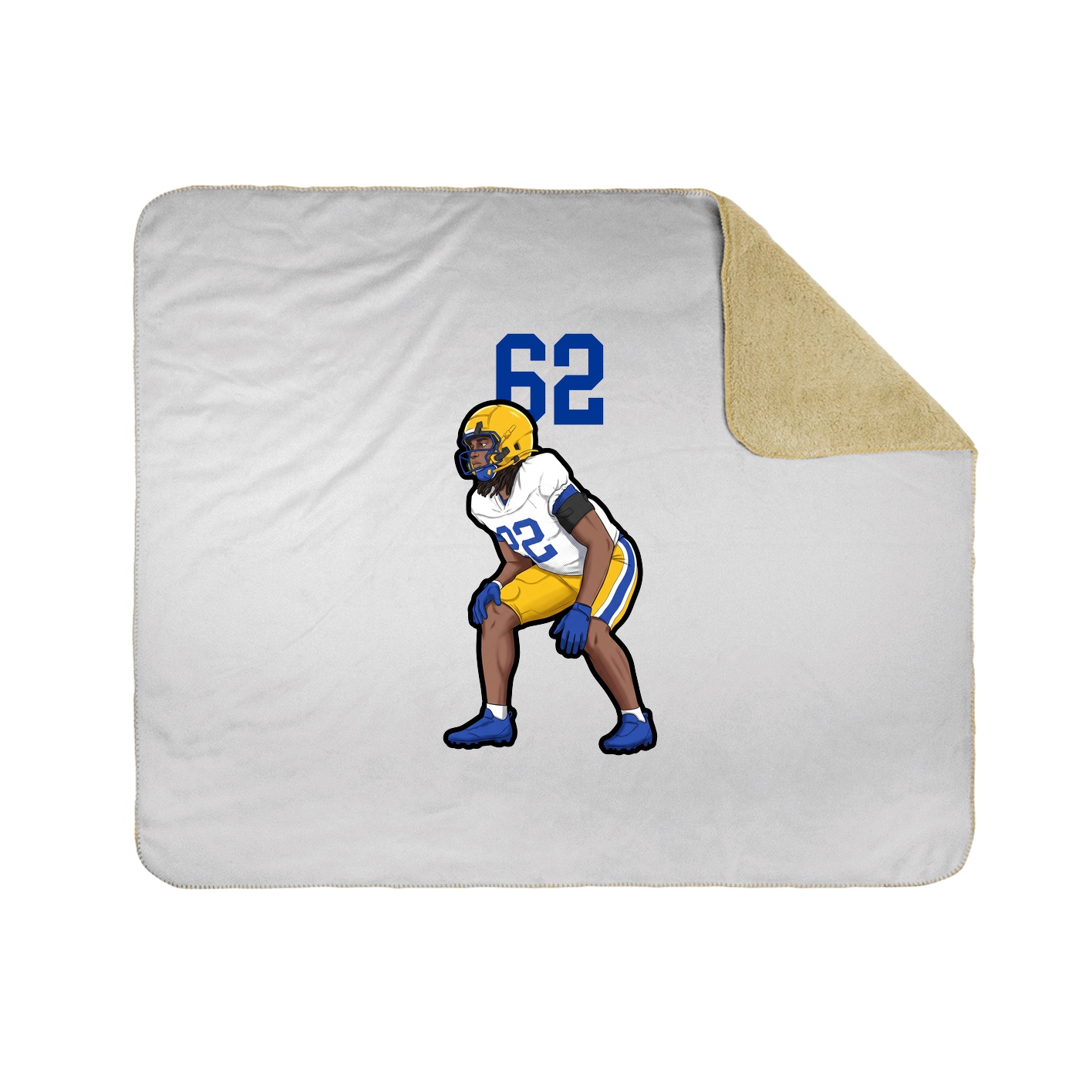 Throw Blanket — Number Top in White
