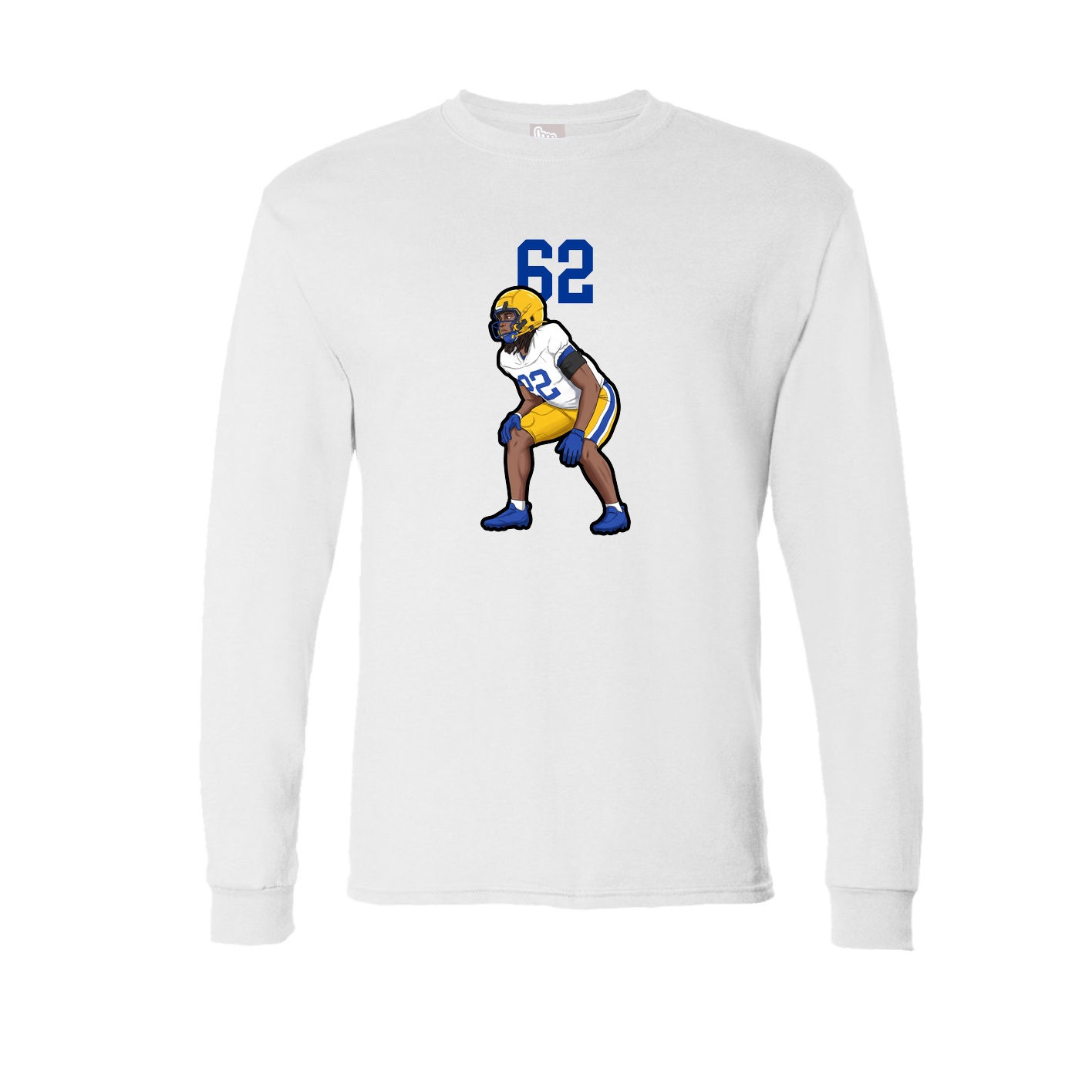 Long Sleeve Tee — Number Top in White