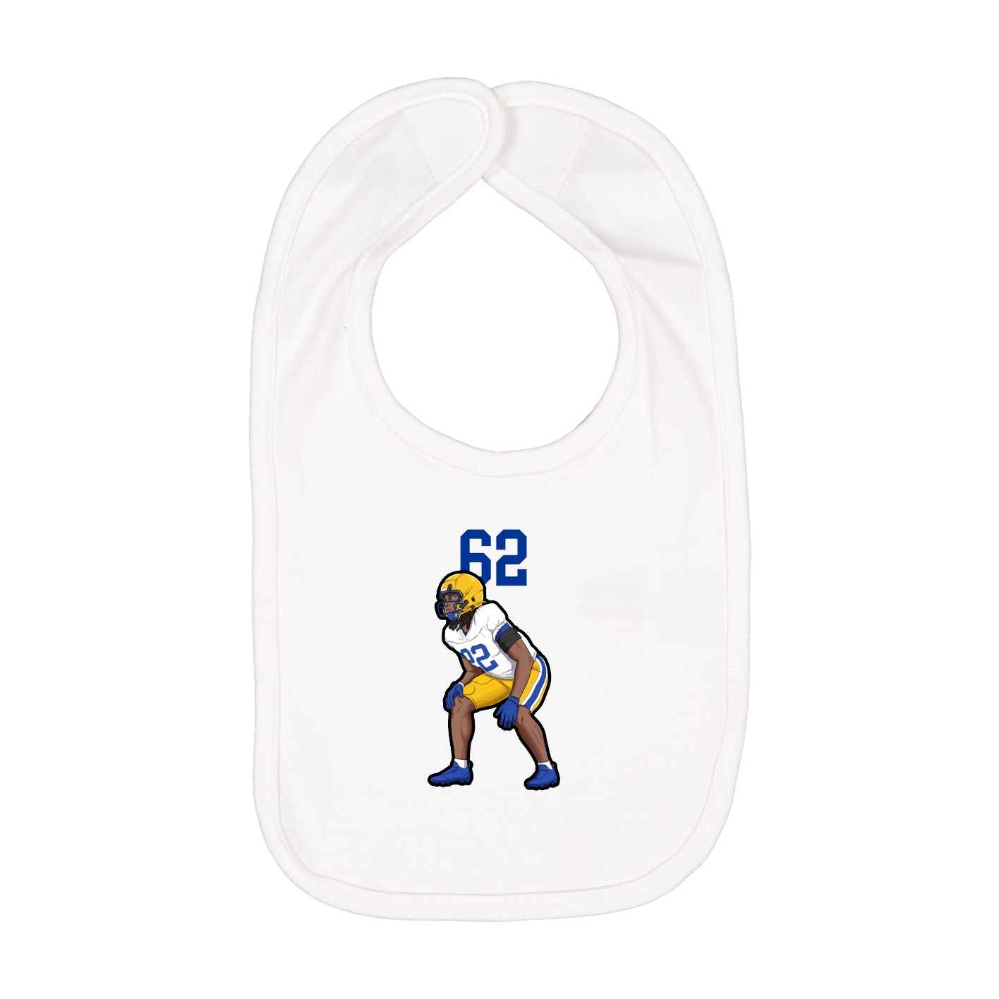 Infant Bib — Number Top in White