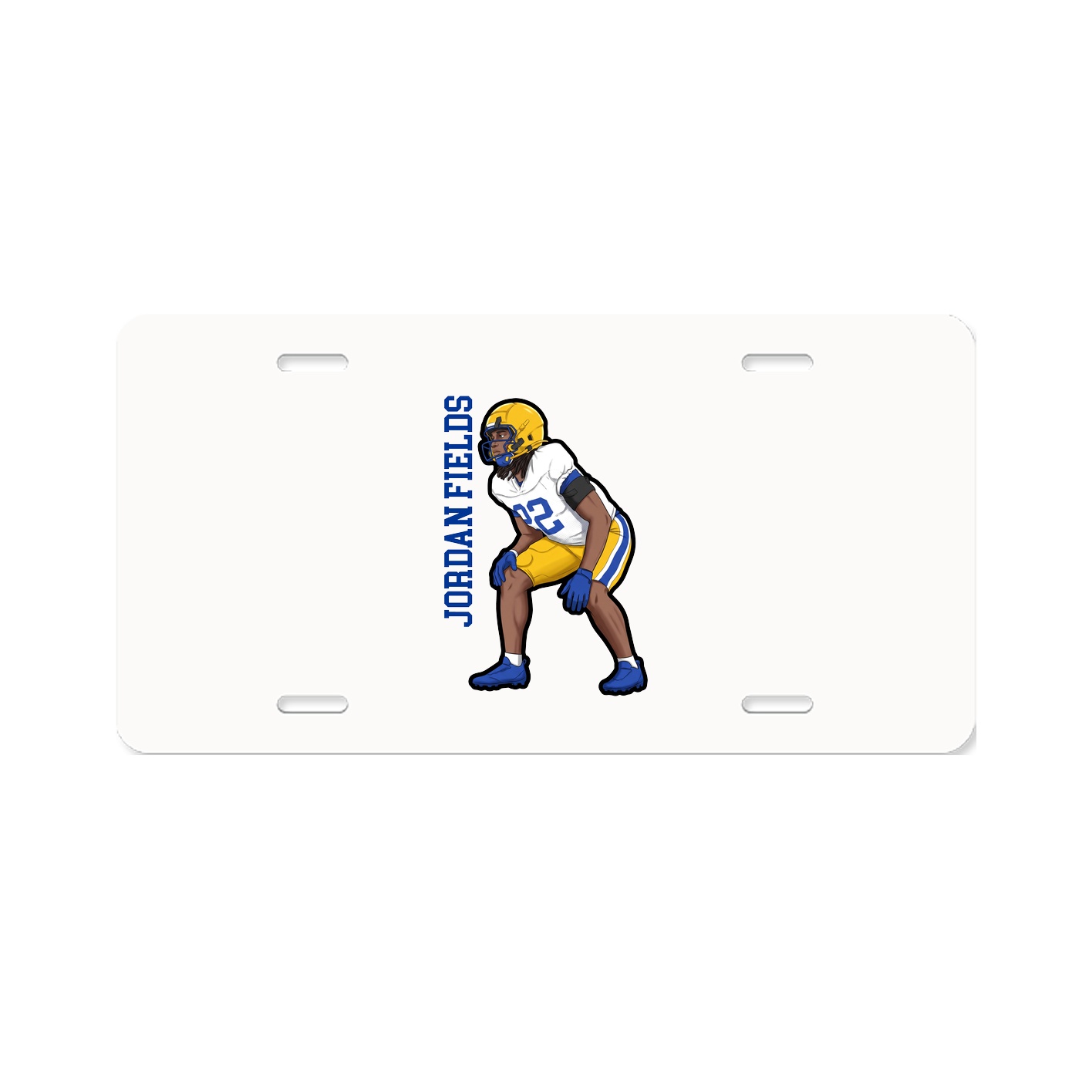License Plate — Name Vertical in Classic