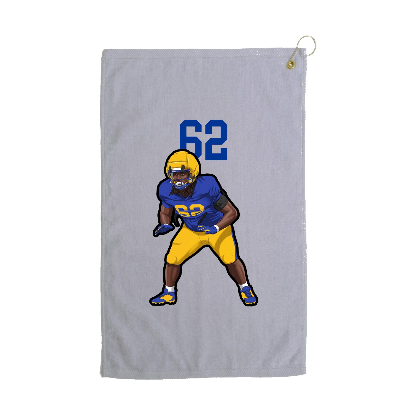 Golf Towel — Number Top in Grey