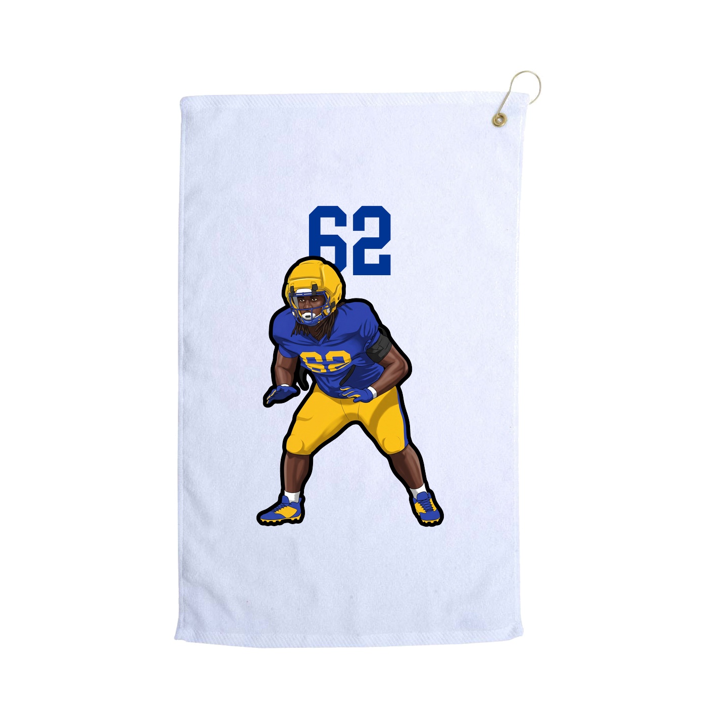 Golf Towel — Number Top in White