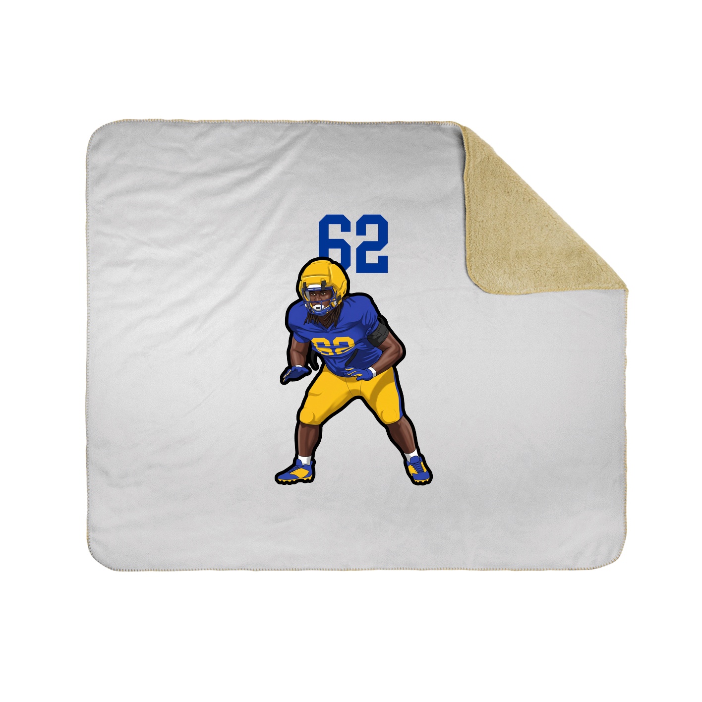 Throw Blanket — Number Top in White