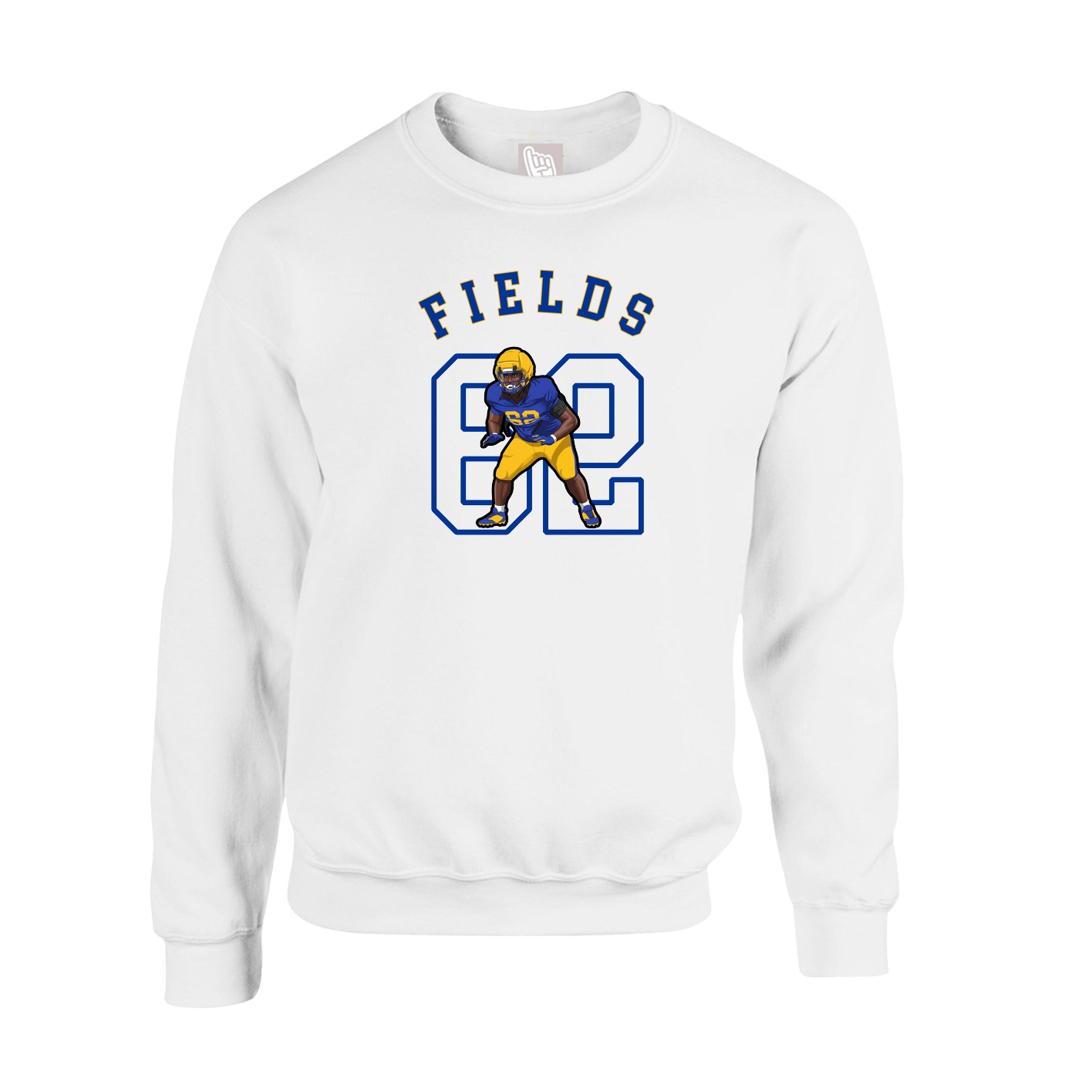 Fleece Crew — Shirsey Arch in White