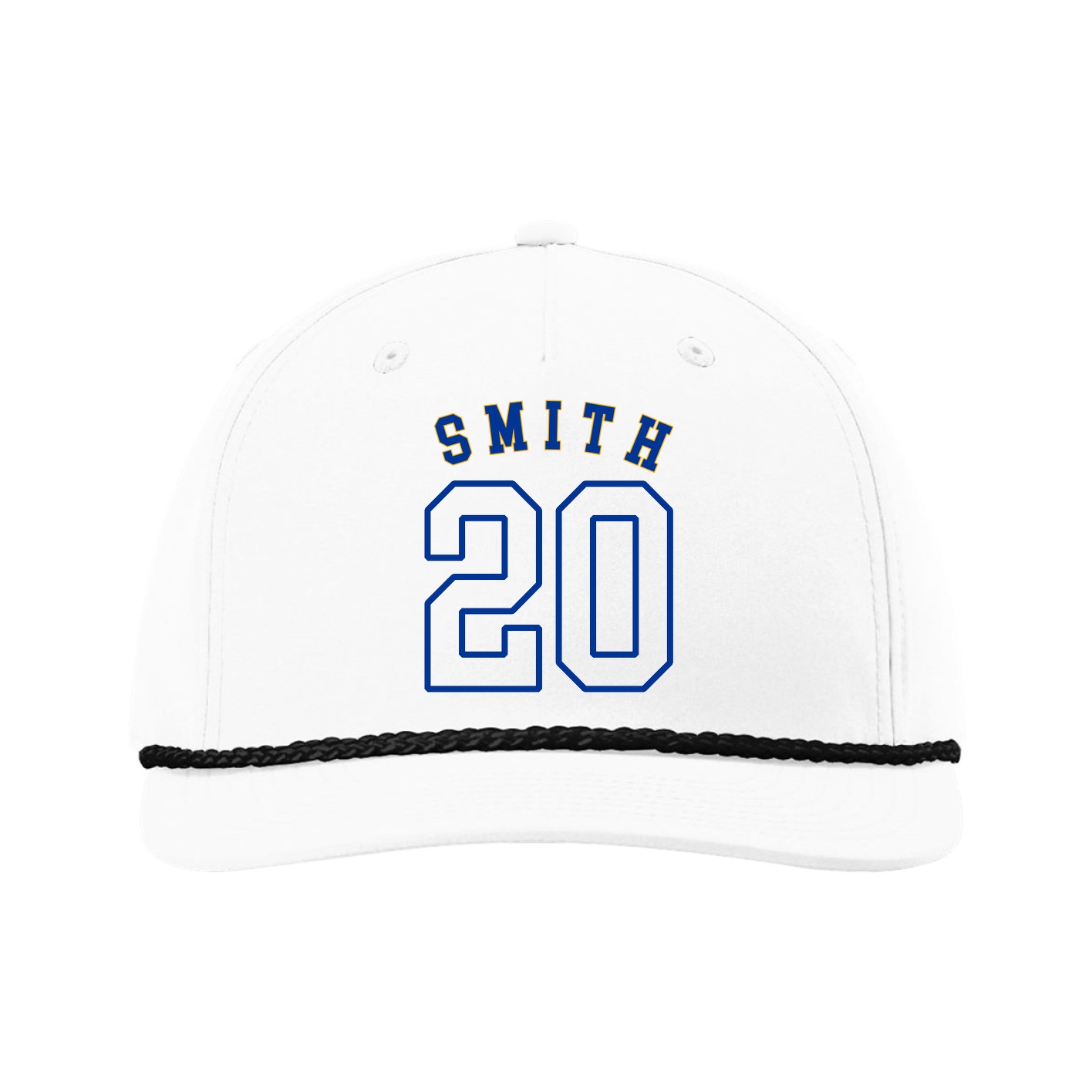 Five-Panel Classic Rope Cap — Shirsey Arch in White