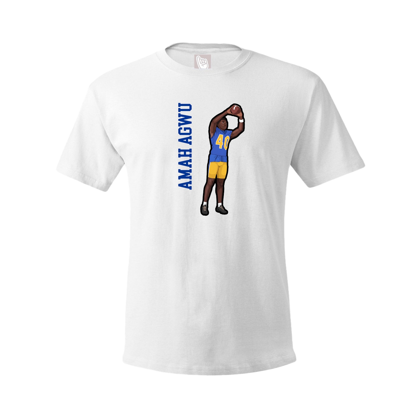Youth Tee — Name Vertical in White