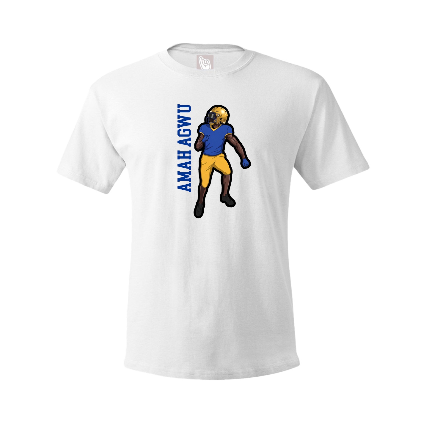 Youth Tee — Name Vertical in White