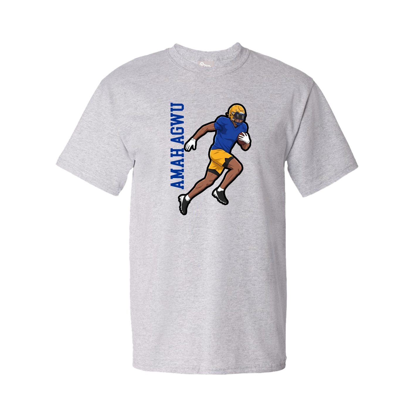 Tee — Name Vertical in Grey
