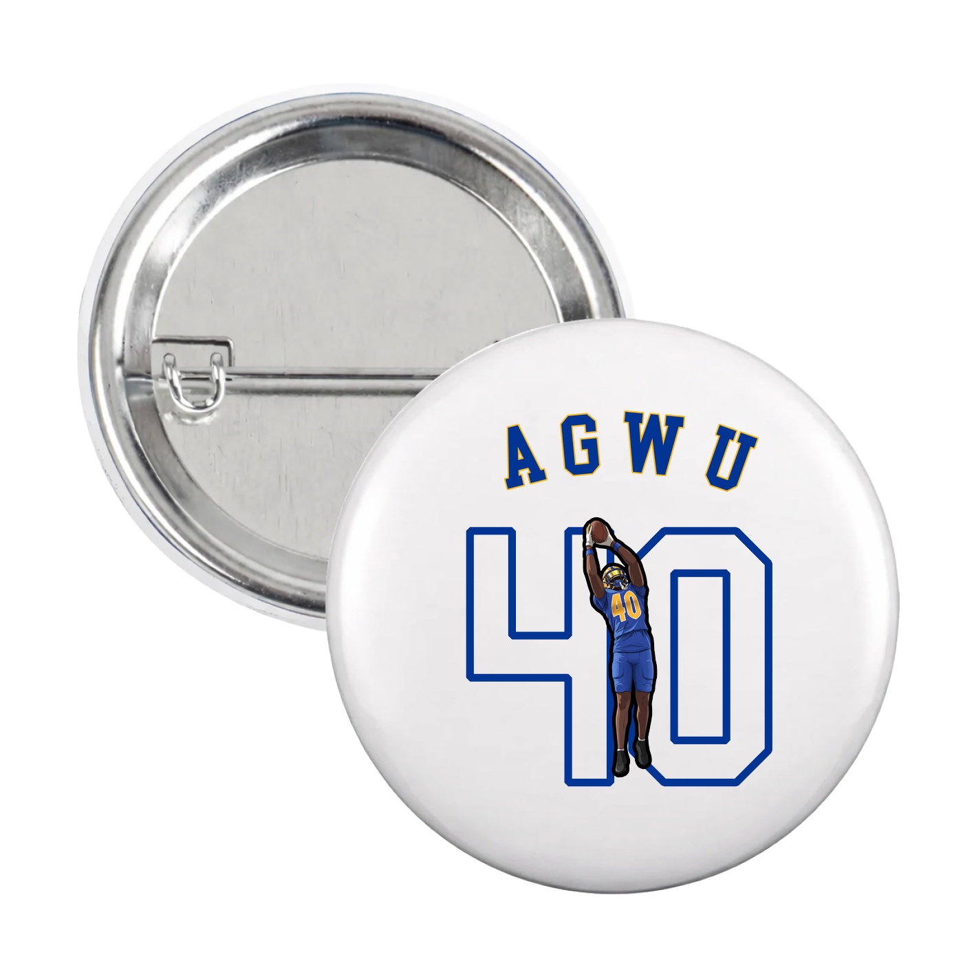 Game Day Button — Shirsey Arch in White