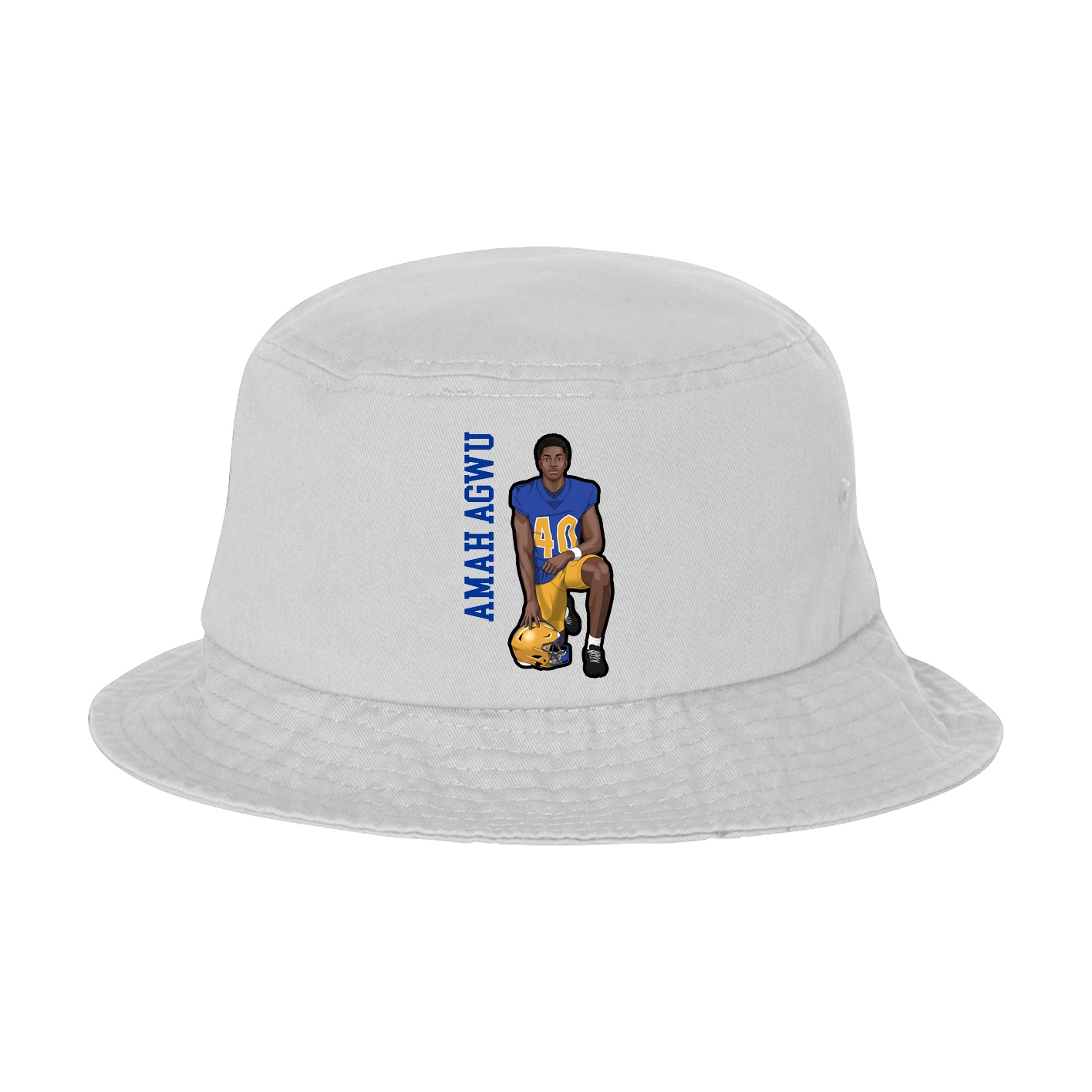 Bucket Cap — Name Vertical in White
