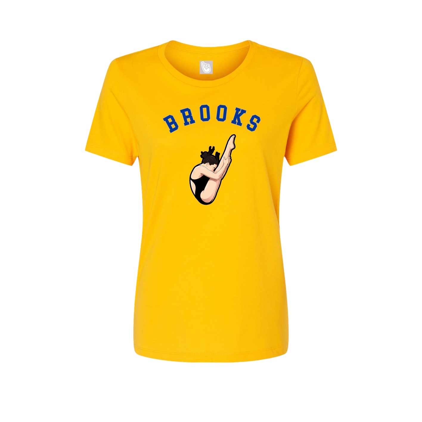 Fitted Women's Tee — Shirsey Arch in Gold
