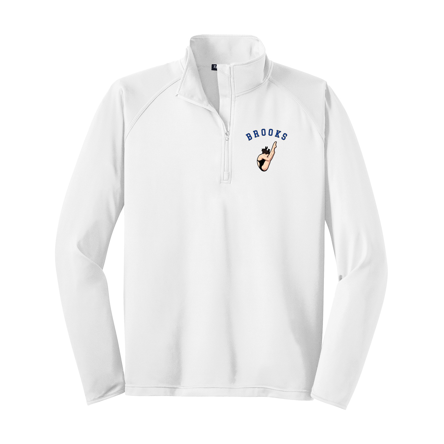 Q-Zip Pullover — Shirsey Arch in White
