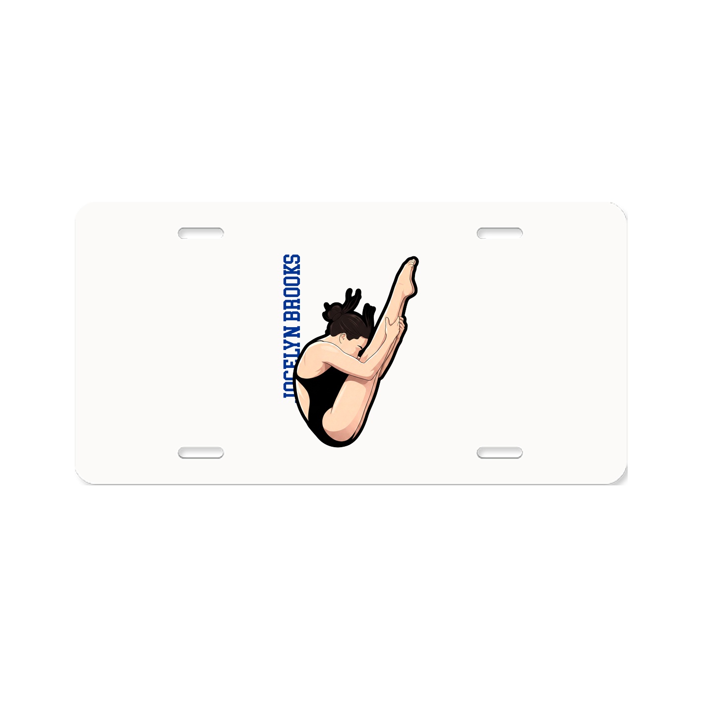 License Plate — Name Vertical in Classic