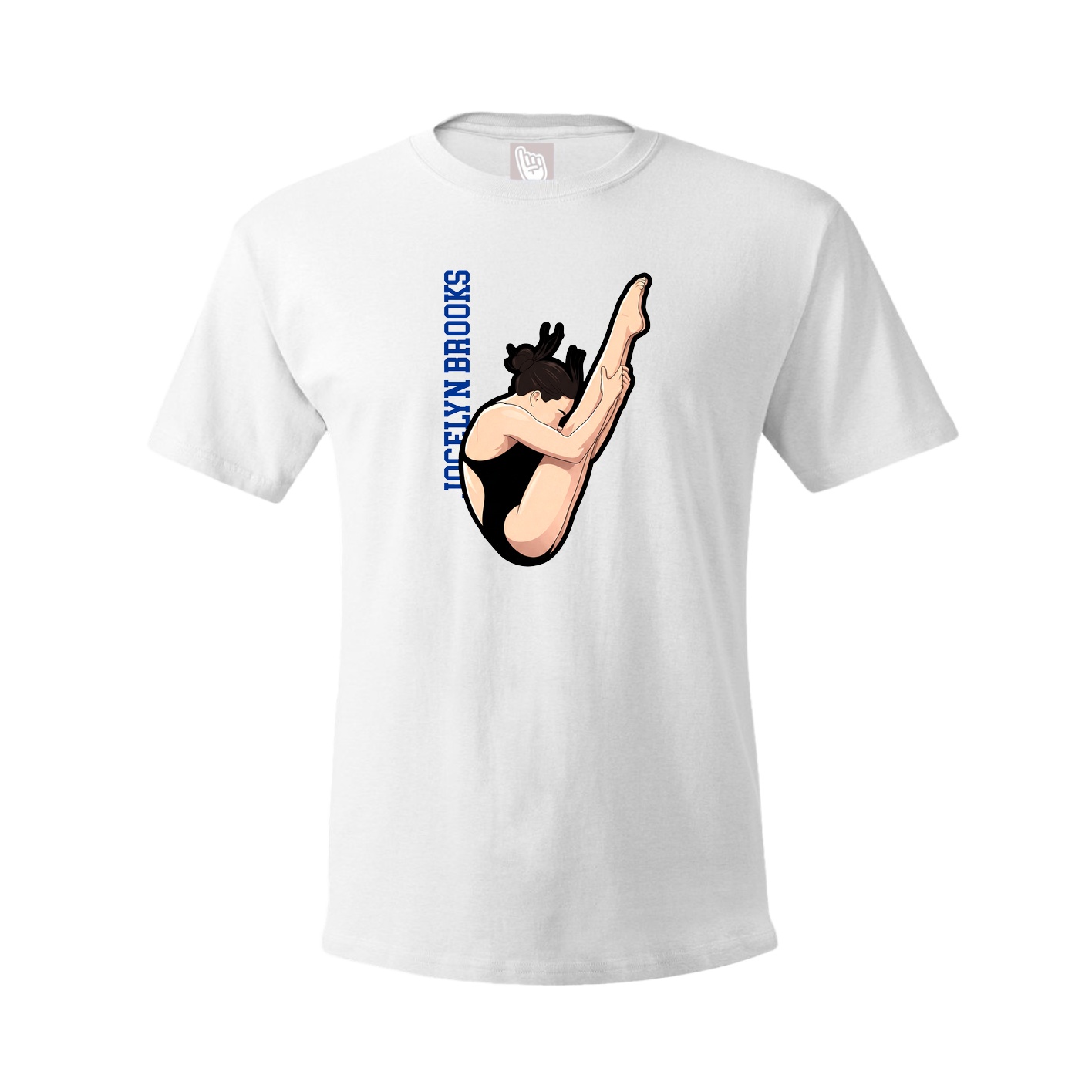 Youth Tee — Name Vertical in White