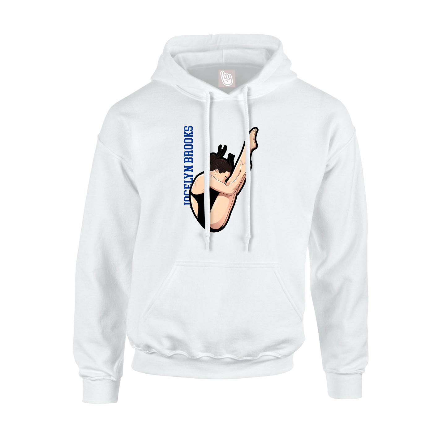 Hoodie — Name Vertical in White