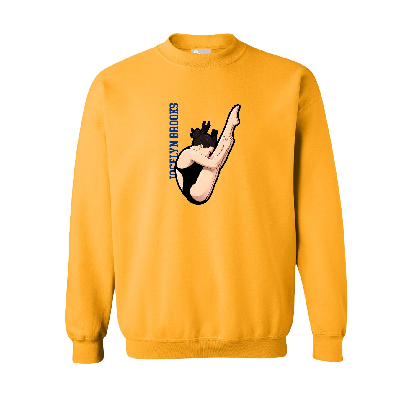 Fleece Crew — Name Vertical in Gold