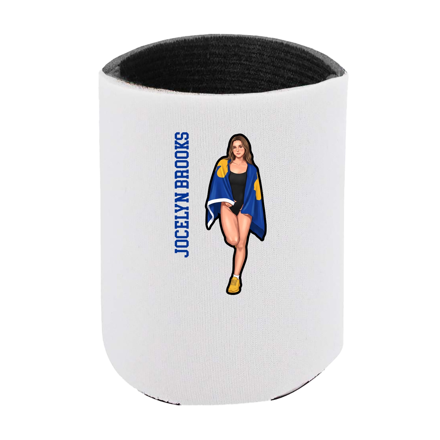 Can Holder — Name Vertical in White