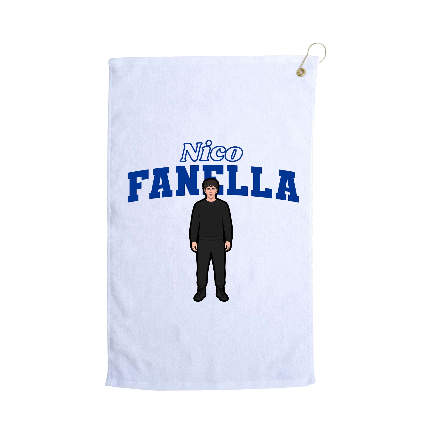 Golf Towel — Name Arch in White