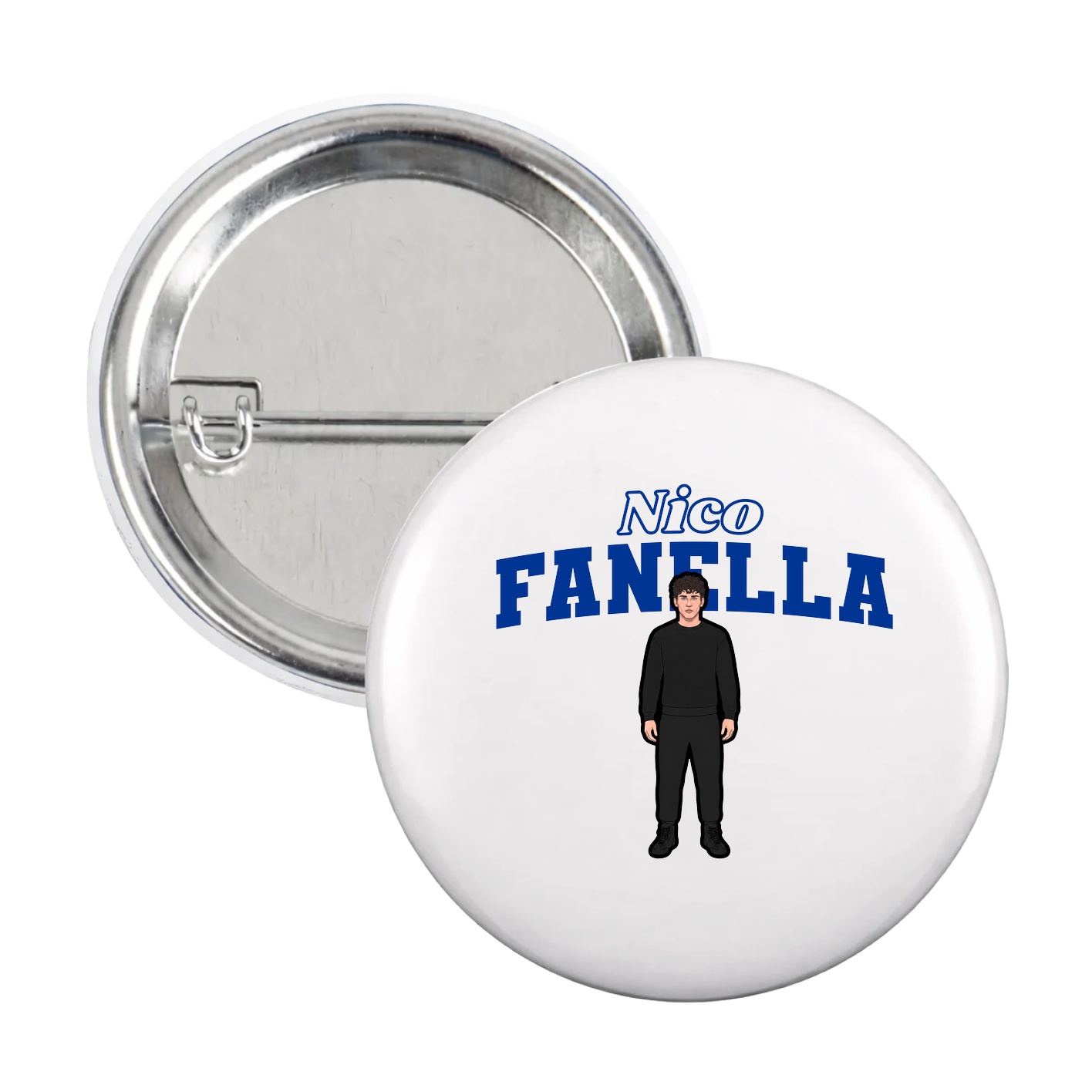 Game Day Button — Name Arch in White